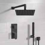 Remer SFH90 Matte Black Rain Shower System with Handheld, Rain Shower Head, Shower Faucet Set